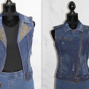 Dolled Up Denim Reversible Jean Vest